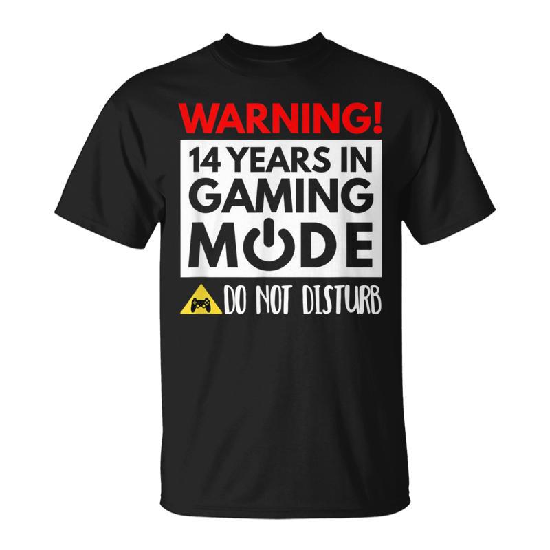 14Th Birthday Gamer Graphic Gaming Mode Don't Disturb T-Shirt