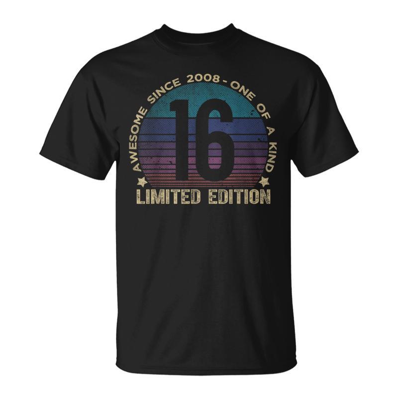 16Th Birthday 16 Year Old Vintage 2008 Limited Edition T-Shirt