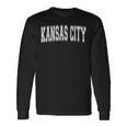 Kansas City Ks Kansas Usa Vintage Sport Varsity Style Langarmshirts Geschenkideen