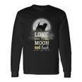 Katzenliebhaber Mond Langarmshirts Love You to The Moon and Back Geschenkideen