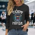 Code Ninja Programmer Coder Computer Programming Coding Langarmshirts Geschenke für Sie