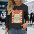 Retro Kawaii Cat Kitten Ramen Japanese Kitchen Culture Langarmshirts Geschenke für Sie