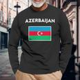 Azerbaijan Flag Azerbaijan S Langarmshirts Geschenke für alte Männer