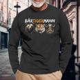 Bärtigermann Bear Tiger Mann Viking Fan Word Game Langarmshirts Geschenke für alte Männer