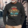 Bester Papa Vater Der Welt Vintage Retro Father's Day S Langarmshirts Geschenke für alte Männer