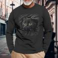 Cute Cat Cat Langarmshirts Geschenke für alte Männer