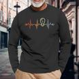 Electrician Heartbeat Electronics Technician Heart Line Langarmshirts Geschenke für alte Männer