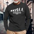 Evolution Marathon Runner Langarmshirts Geschenke für alte Männer