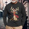Reindeer Christmas Antlers Short Sleeve Langarmshirts Geschenke für alte Männer