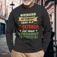 Niemand Ist Perfekt Aber Als Elektroriker No One Is Langarmshirts Geschenke für alte Männer