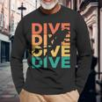 Retro Vintage Diving For Diver Langarmshirts Geschenke für alte Männer