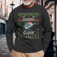 Zander Claus Christmas Jumper For Fishermen Christmas Langarmshirts Geschenke für alte Männer