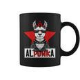 Alpunka Punk Alpaca Lama Punk Rock Rocker Anarchy Tassen