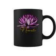 Lotusblüte Namaste Schwarzes Tassen, Entspannendes Yoga-Motiv Tee