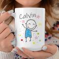 Cartoon Charakter Tassen für Kinder, Calvin Design mit Sternen & Glitzer Lustige Geschenke