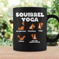 Eichhörnchen Yoga Lustiges Pose Illustration Schwarz Tassen Geschenkideen