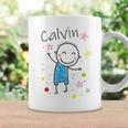 Cartoon Charakter Tassen für Kinder, Calvin Design mit Sternen & Glitzer Geschenkideen