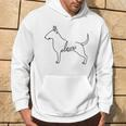 Bull Terrier Dogs Love Love Single Line Hoodie Lebensstil