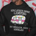 Camping-Leben Essentials Hoodie: Camper Van Motiv, Sinnlos ohne Camping Lustige Geschenke