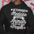 Veterinär Weil Tiere Besser Sind Hoodie, Ideal für Tierärzte Lustige Geschenke