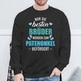 Besten Brüder Patenonkel Beförderben Schwangerschünen German Language Sweatshirt Geschenke für alte Männer