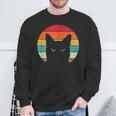 Cat Retro Vintage Cat Sweatshirt Geschenke für alte Männer