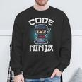 Code Ninja Programmer Coder Computer Programming Coding Sweatshirt Geschenke für alte Männer