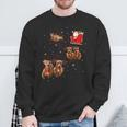 Dachshund Christmas Black Sweatshirt Geschenke für alte Männer