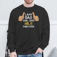 First Name Nils Lass Das Mal Den Nils Machen S Sweatshirt Geschenke für alte Männer