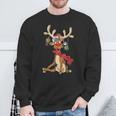 Reindeer Christmas Antlers Short Sleeve Sweatshirt Geschenke für alte Männer