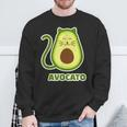 Lustiges Avocato-Katzen Sweatshirt, Geschenkidee für Katzenliebhaber Geschenke für alte Männer