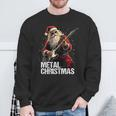 Metal Christmas Christmas Santa Guitar Sweatshirt Geschenke für alte Männer