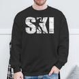 Ski Distressed Look Skifahrer Geschenk Sweatshirt Geschenke für alte Männer