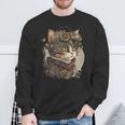 Steampunk Cat Kitten Steam Punk Sweatshirt Geschenke für alte Männer