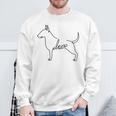 Bull Terrier Dogs Love Love Single Line Sweatshirt Geschenke für alte Männer