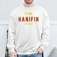 Distressed Team Hanifin Proud Family Nachname Nachname Sweatshirt Geschenke für alte Männer