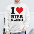 Ich Liebe Bierkönig German Sweatshirt Geschenke für alte Männer