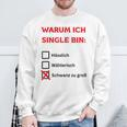 Warum Ich Single Bin German Sweatshirt Geschenke für alte Männer