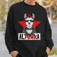 Alpunka Punk Alpaca Lama Punk Rock Rocker Anarchy Sweatshirt Geschenke für Ihn