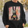 Cyberpunk Rabbit Japanese Futuristic Rabbit Samurei Sweatshirt Geschenke für Ihn
