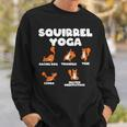 Eichhörnchen Yoga Lustiges Pose Illustration Schwarz Sweatshirt Geschenke für Ihn