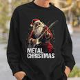 Metal Christmas Christmas Santa Guitar Sweatshirt Geschenke für Ihn