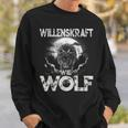 Willenskraft Wie Wolf Motivation Outdoor Survival Sweatshirt Geschenke für Ihn