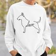 Bull Terrier Dogs Love Love Single Line Sweatshirt Geschenke für Ihn