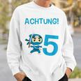 Children's Ninja 5Th Birthday Achtung Ich Bin Fünf Sweatshirt Geschenke für Ihn