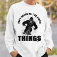 Folgt Mir Nicht Ich Mache Dumme Dinge Sasquatch Bigfoot Riding Sweatshirt Geschenke für Ihn