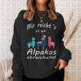 Alpaca And Lamas Mir Reichts Ich Geh Alpacas Strokes Sweatshirt Geschenke für Sie