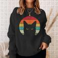 Cat Retro Vintage Cat Sweatshirt Geschenke für Sie