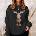 Crazy Elk I Deer Reindeer Fun Animal Motif Sweatshirt Geschenke für Sie