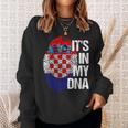 Croatia Hrvatska Flag Home Roots Fingerprint Dna Sweatshirt Geschenke für Sie